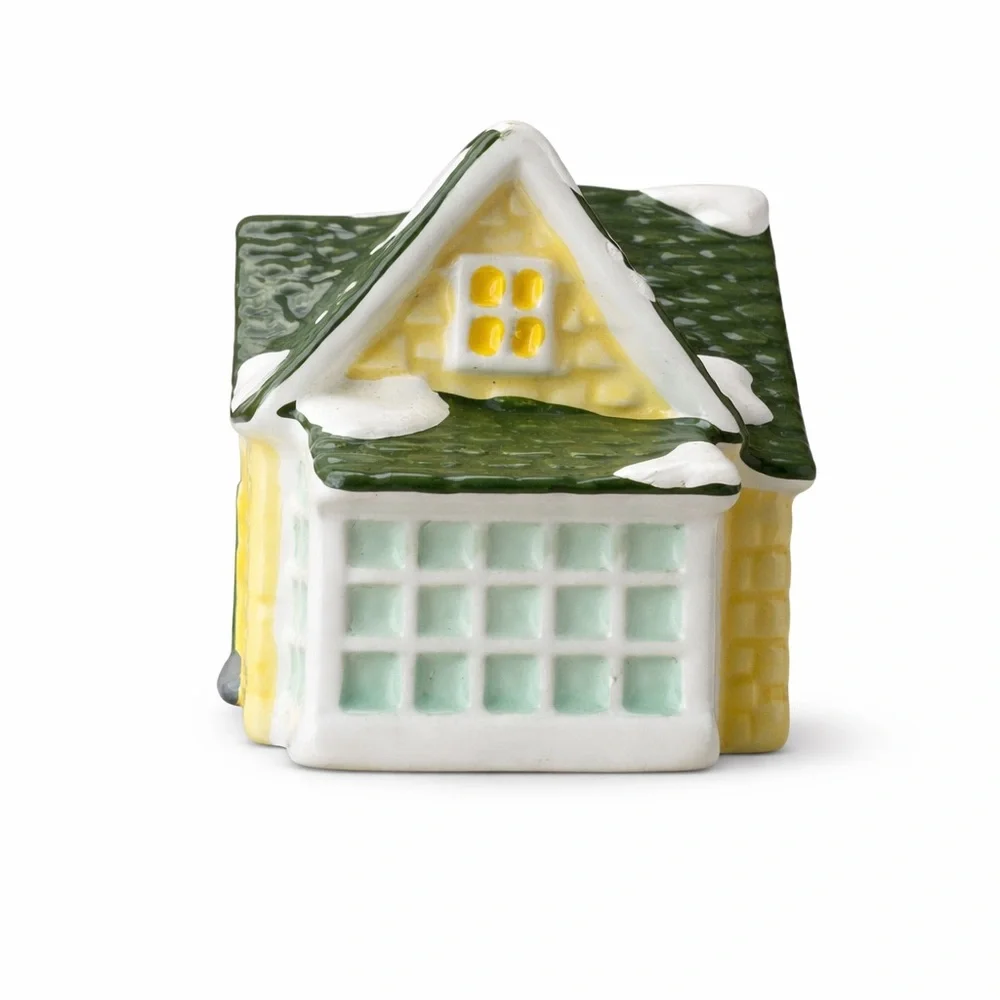 Department 56 Yellow Nantucket House Ornament with Green Roof